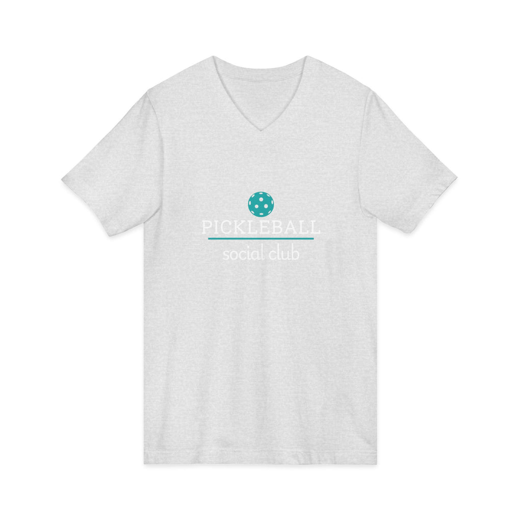 Pickleball. Unisex, V-Neck, Short Sleeve, Graphic T-Shirt. Pickleball Social Club V-Neck.
