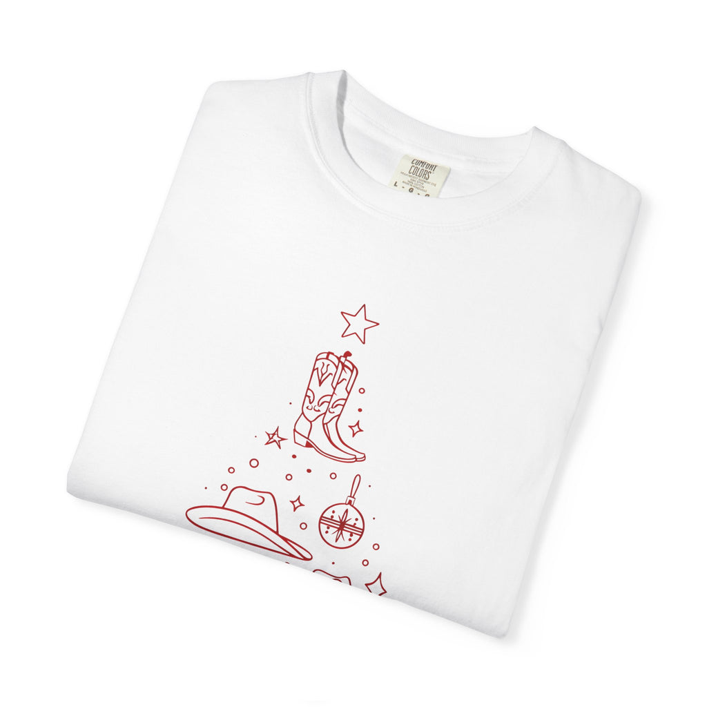 Holiday Moon. Unisex, Crew Neck, Short Sleeve, Graphic T-Shirt. Merry Christmas.