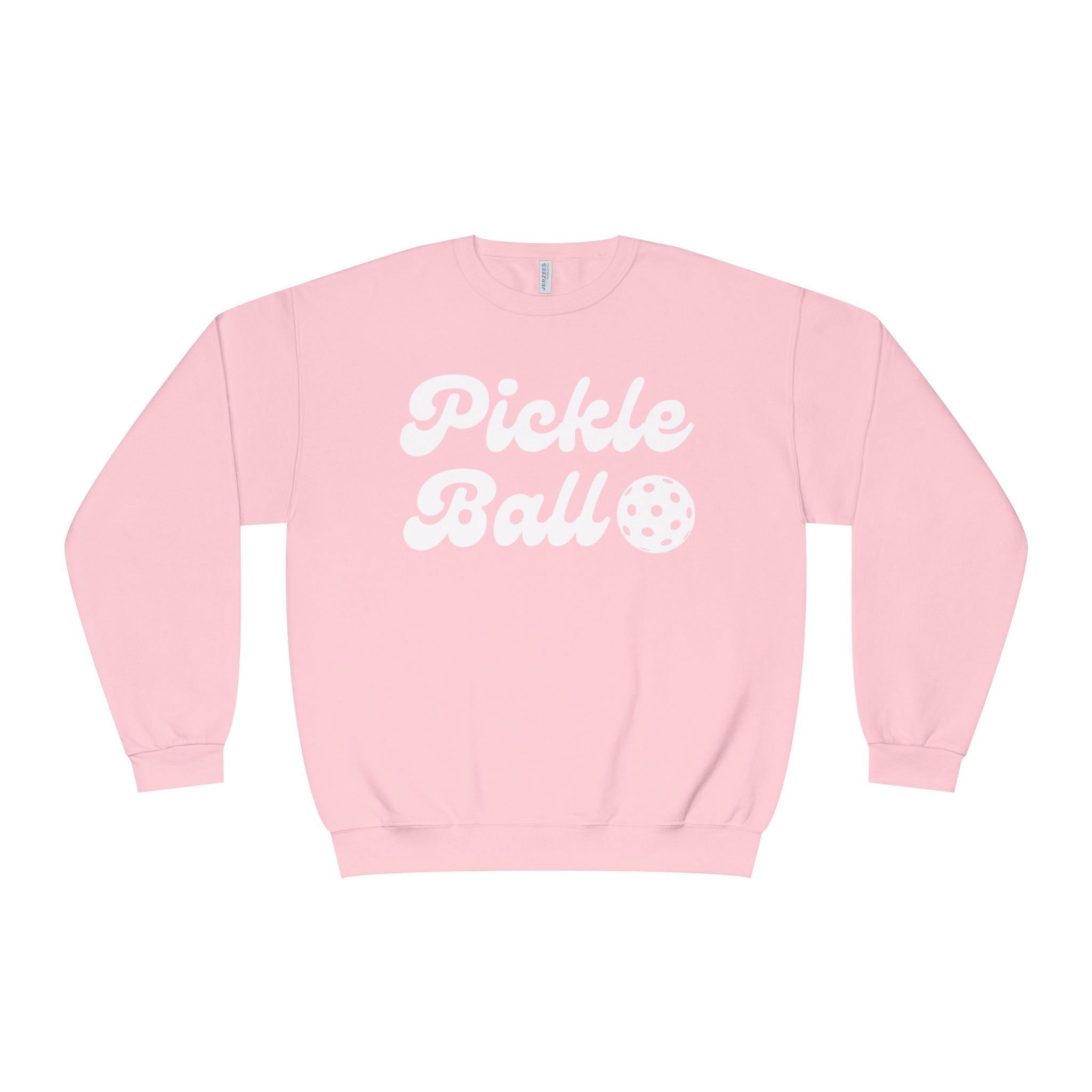 Pickleball. Ladies, Crew Neck, Medium-Heavy NuBlend fleece/cotton, Graphic Sweatshirt. Pickleball. 9 Colors to choose from.