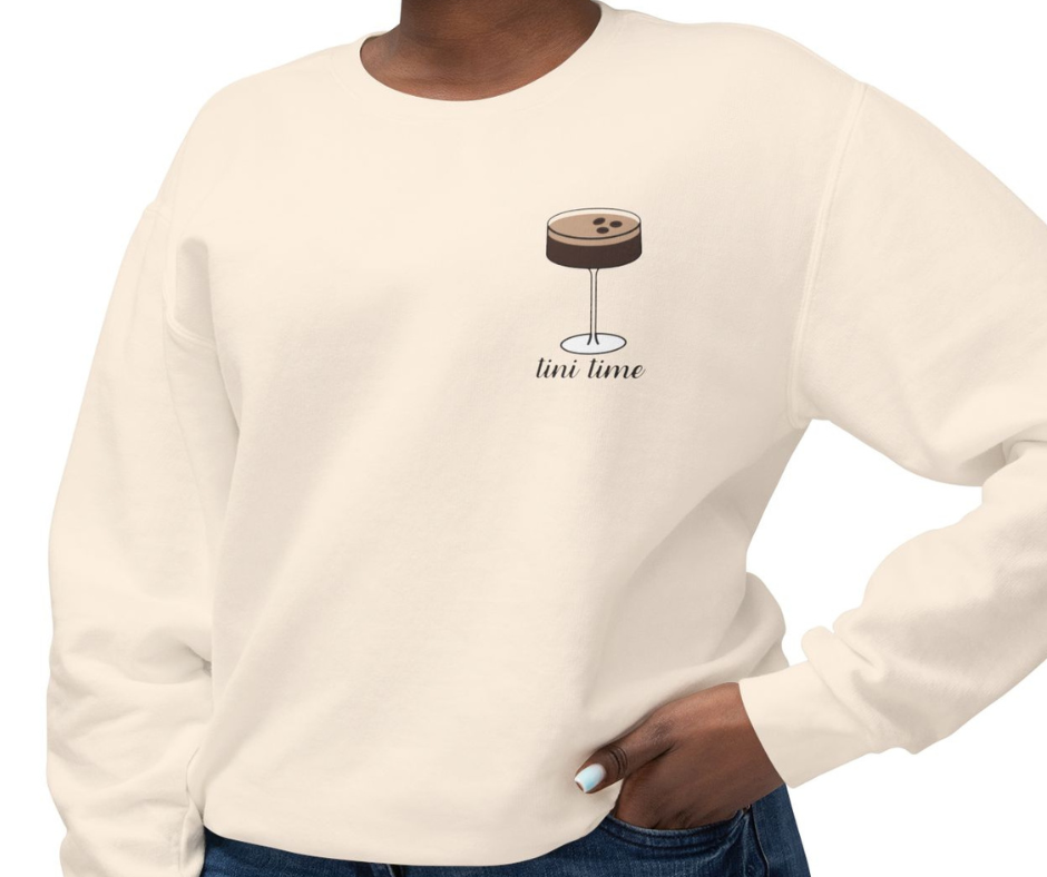 Moonlight Mixers.  Unisex, Crew Neck, Lightweight, Graphic Sweatshirt. Tini Time.