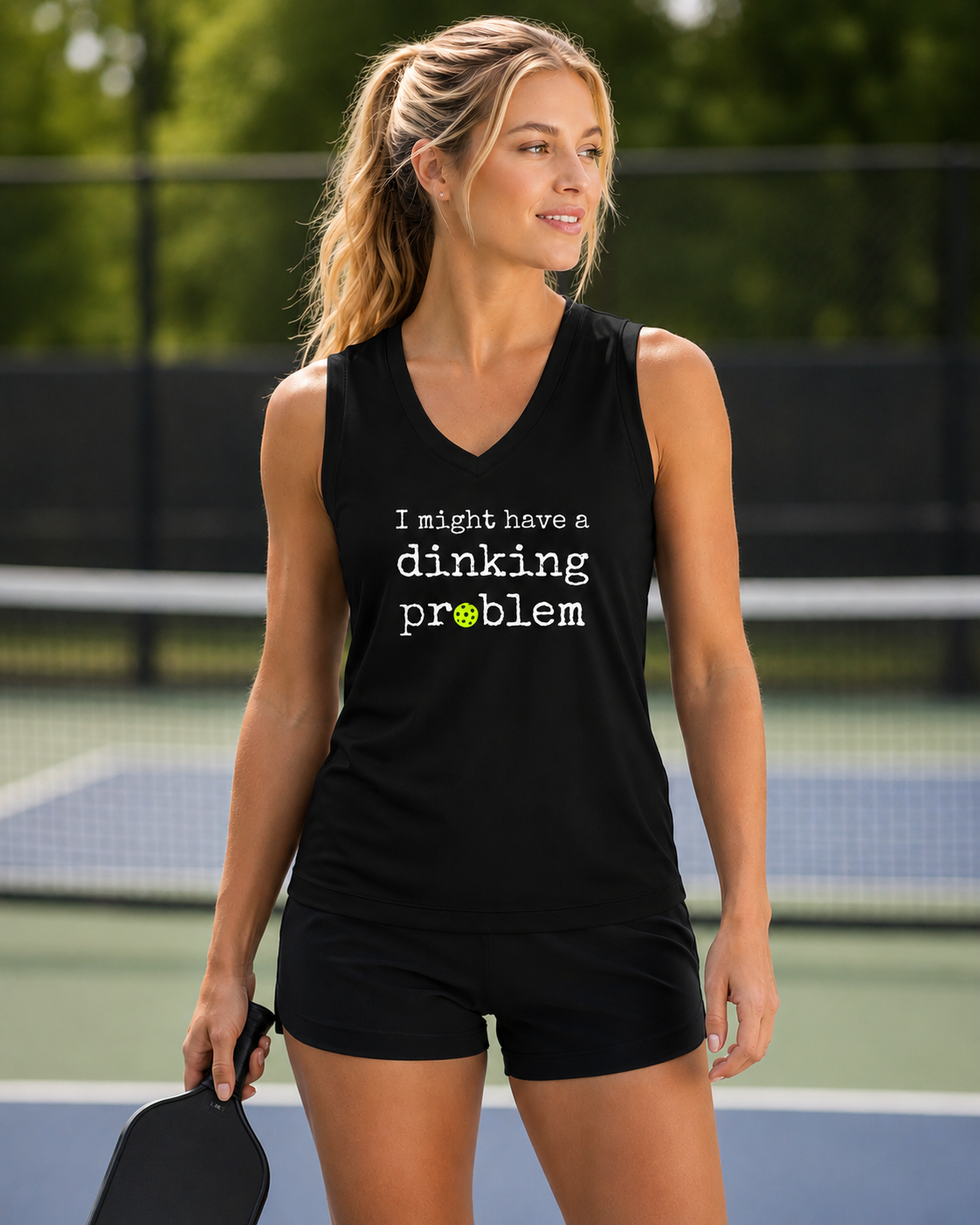 A New Pickleball Dryfit. Ladies Athletic Tank – Lightweight Pickleball Performance Top | Sleeveless Activewear. Available in 2 Colors.