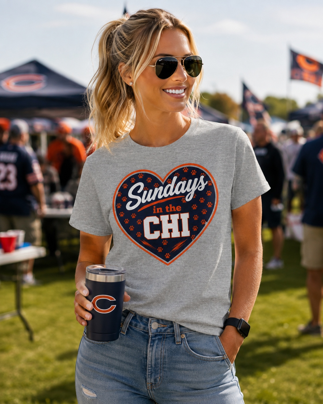 Sporty Soul. Unisex, Crew Neck, Short Sleeve, Lightweight, Graphic, T-Shirt. Available in 3 Colors. Sundays in the Chi.
