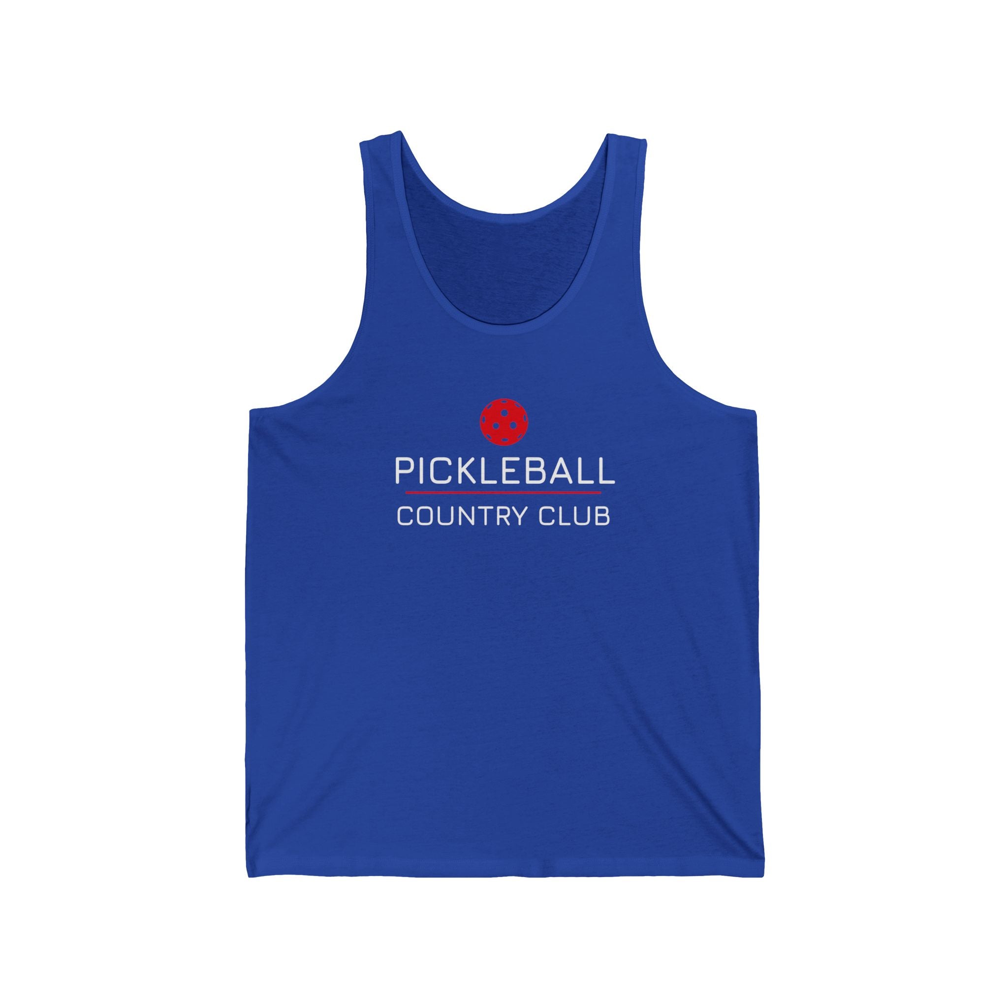Pickleball. Unisex Jersey Tank. Pickleball Country Club.