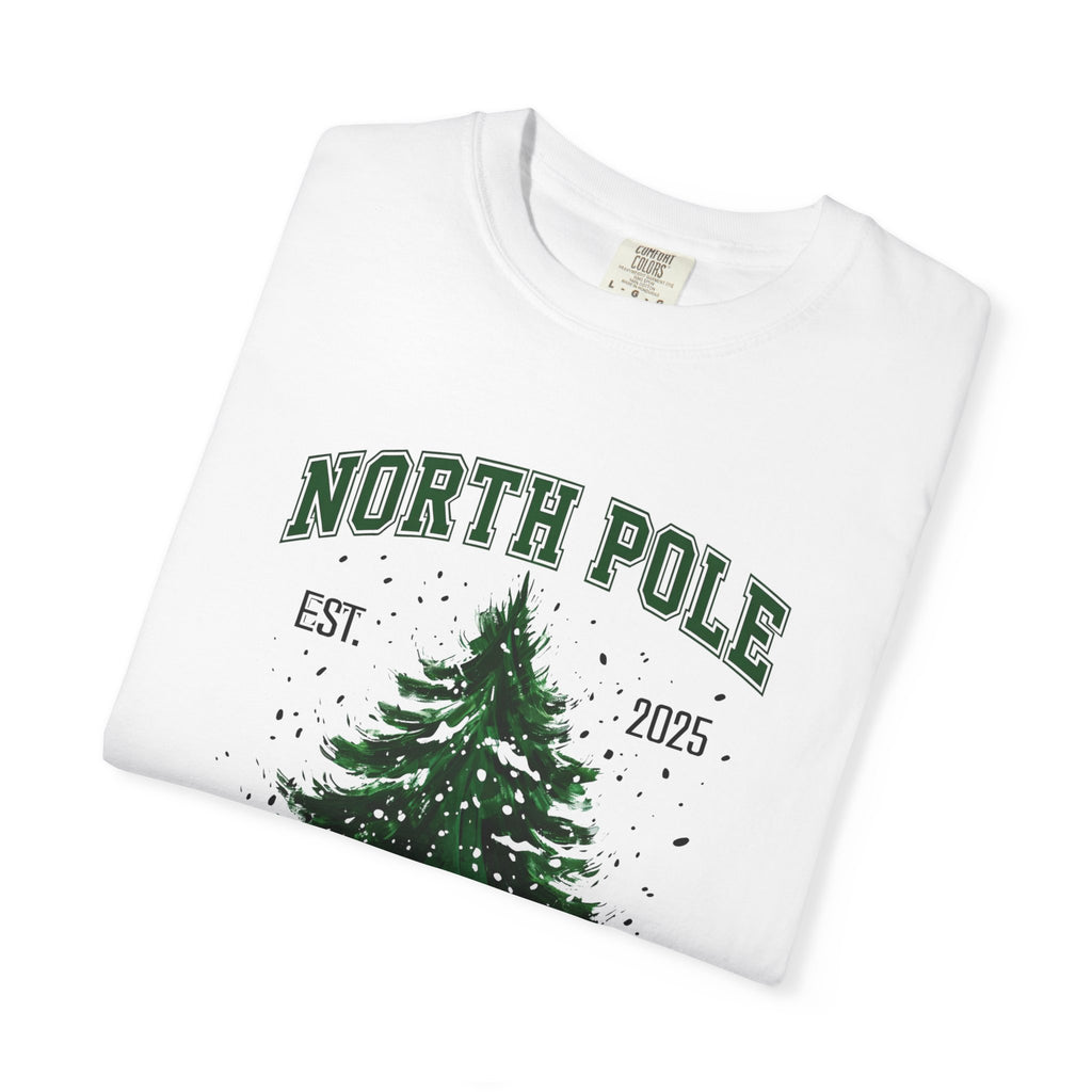Holiday Moon. Unisex, Crew Neck, Short Sleeve, Graphic T-Shirt. North Pole University.