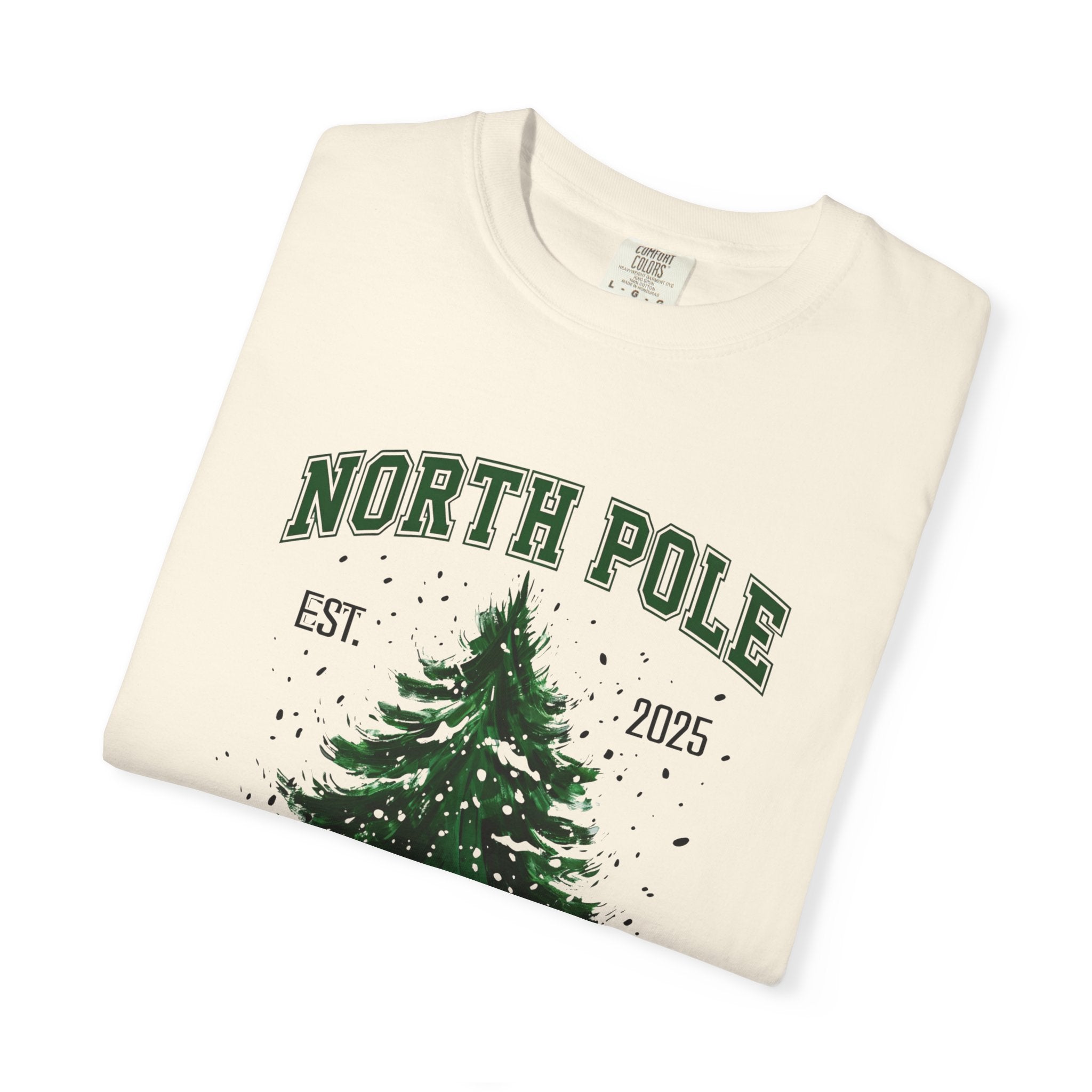 Holiday Moon. Unisex, Crew Neck, Short Sleeve, Graphic T-Shirt. North Pole University.