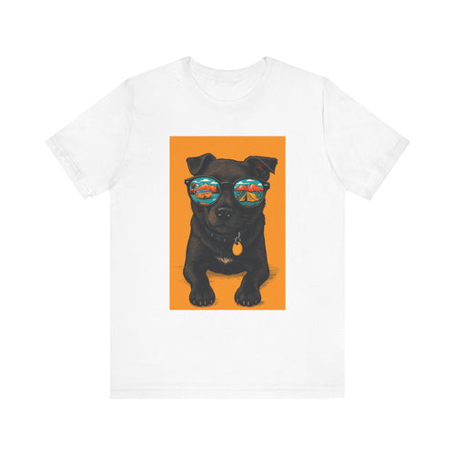 Bark & Meow Collection. Unisex, Crew Neck, Short Sleeve, Graphic T-Shirt.  Camping. Dog.