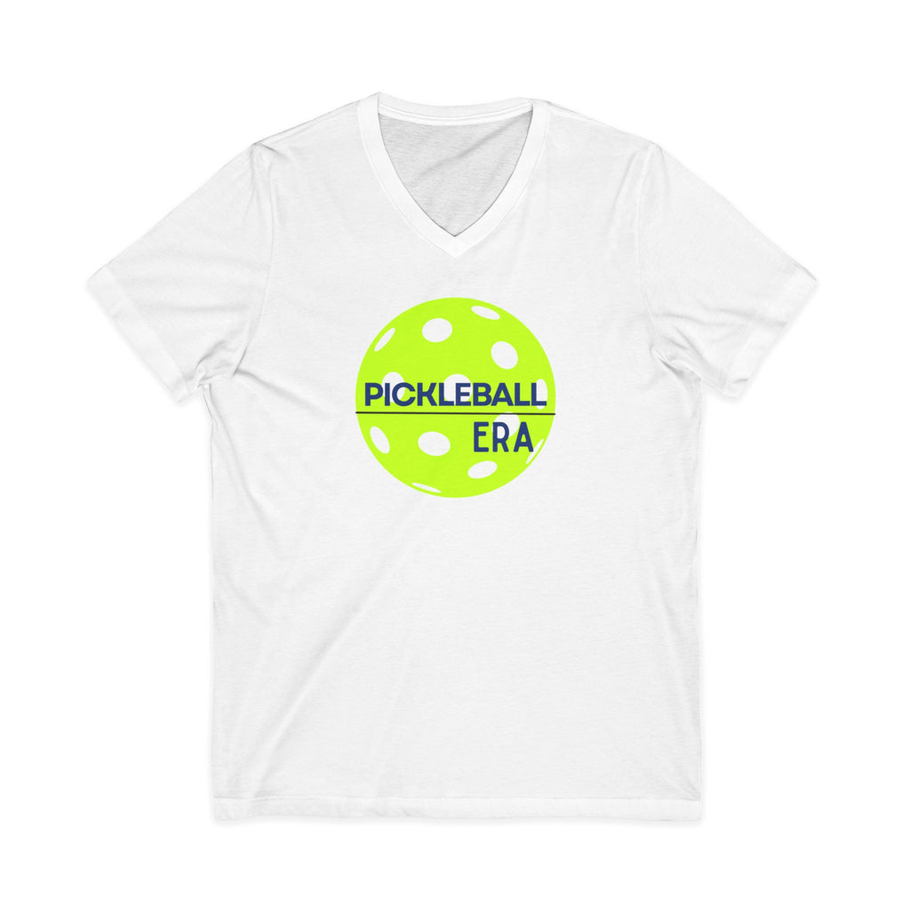 Pickleball. Unisex, V-Neck, Short Sleeve, Graphic, Softstyle T-Shirt. Pickleball Era.