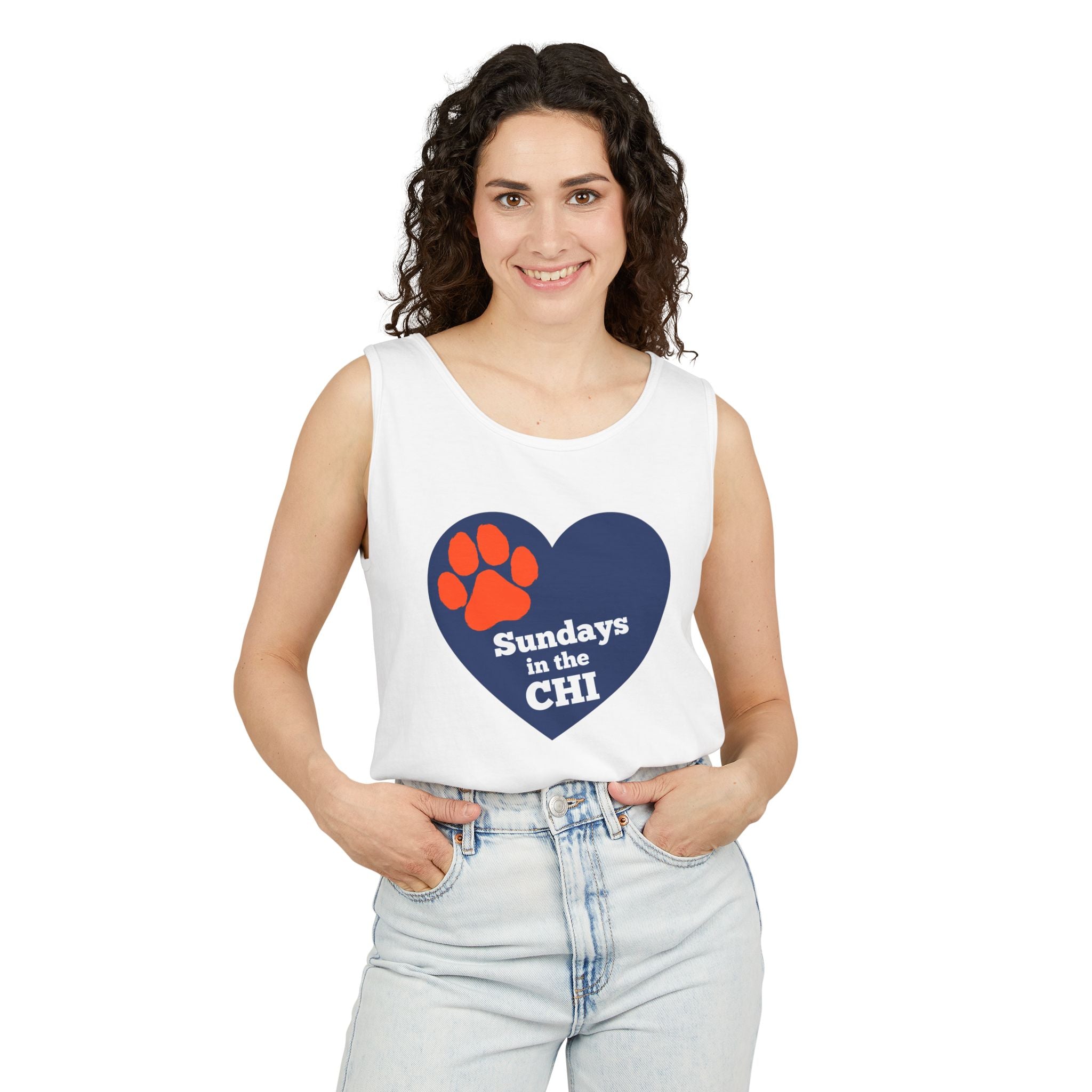 Sporty Soul. Unisex, Lightweight, Cotton, Graphic Tank. Sundays in the CHI.