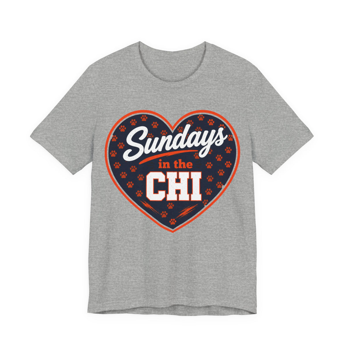 Sporty Soul. Unisex, Crew Neck, Short Sleeve, Lightweight, Graphic, T-Shirt. Available in 3 Colors. Sundays in the Chi.