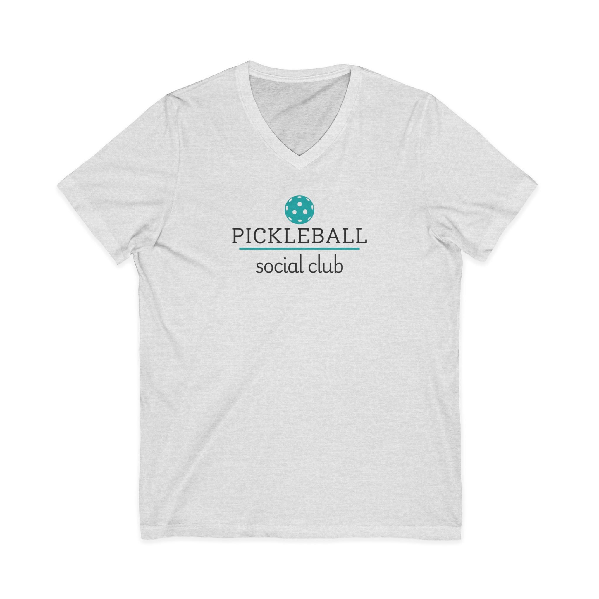 Pickleball. Unisex, V-Neck, Short Sleeve, Graphic T-Shirt. Pickleball Social Club V-Neck