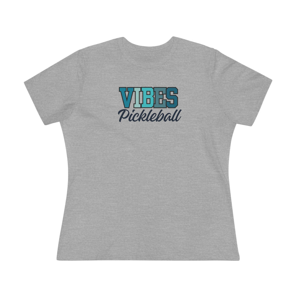 Pickleball. Women's Crew Neck, Short Sleeve, Graphic T-Shirt.  Pickleball Vibes.