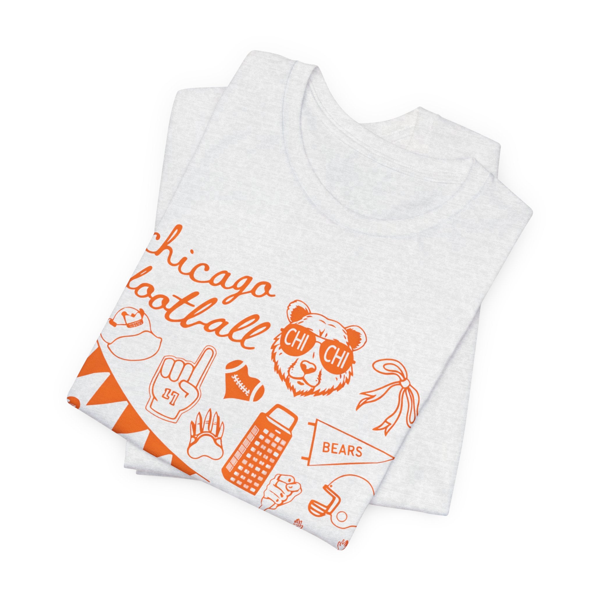 Sporty Soul. Unisex, Crew Neck, Short Sleeve, Graphic T-Shirt. 3 Color Options. Chicago Football Retro.