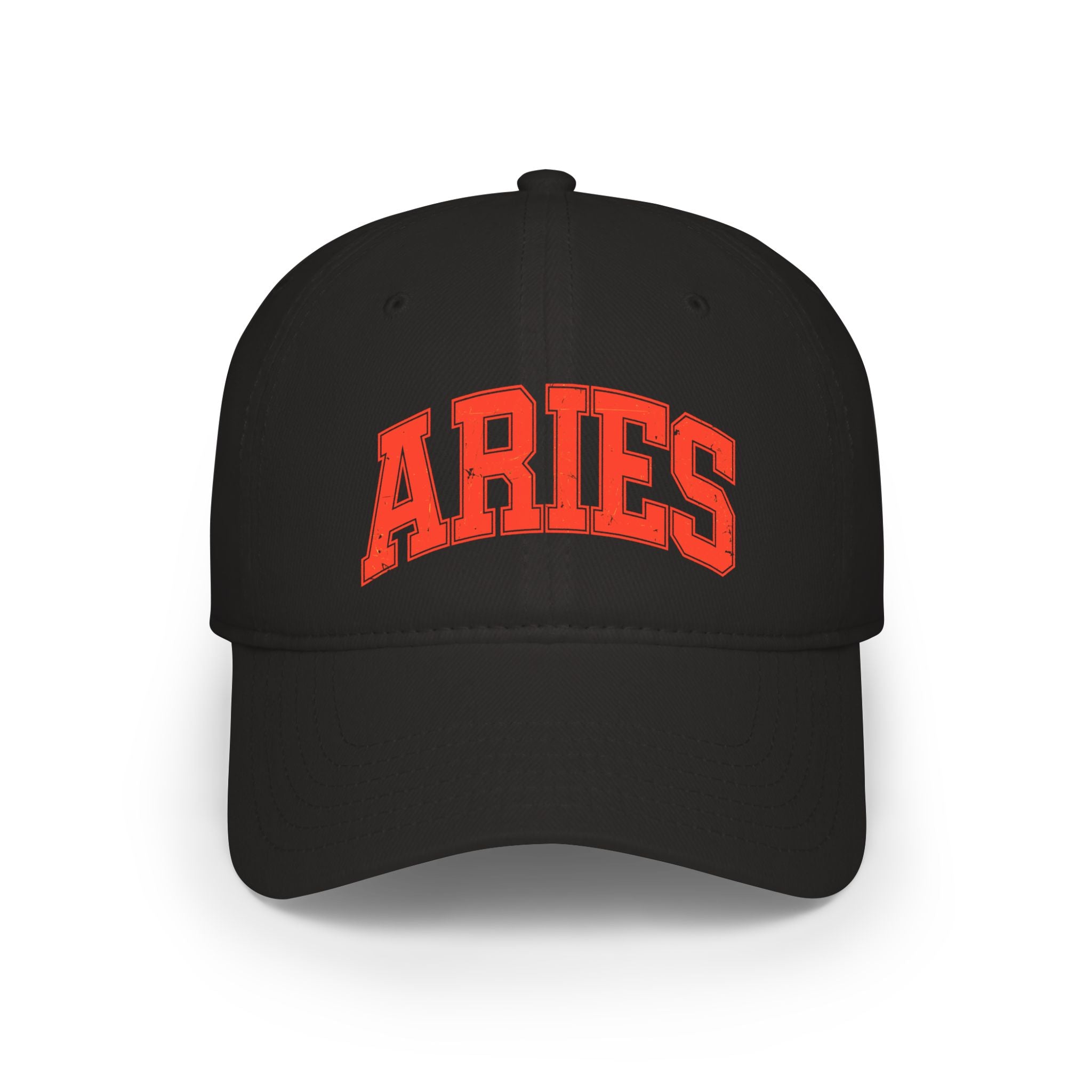 The Zodiac Collection. Low Profile Baseball Cap. Aries in red.