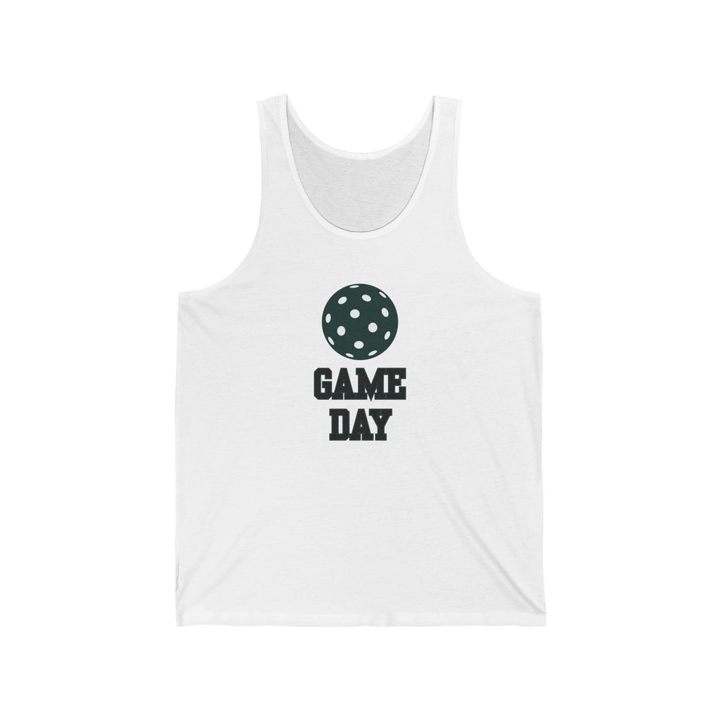 Pickleball. Unisex Jersey Tank.  Game Day. Cora's Green.