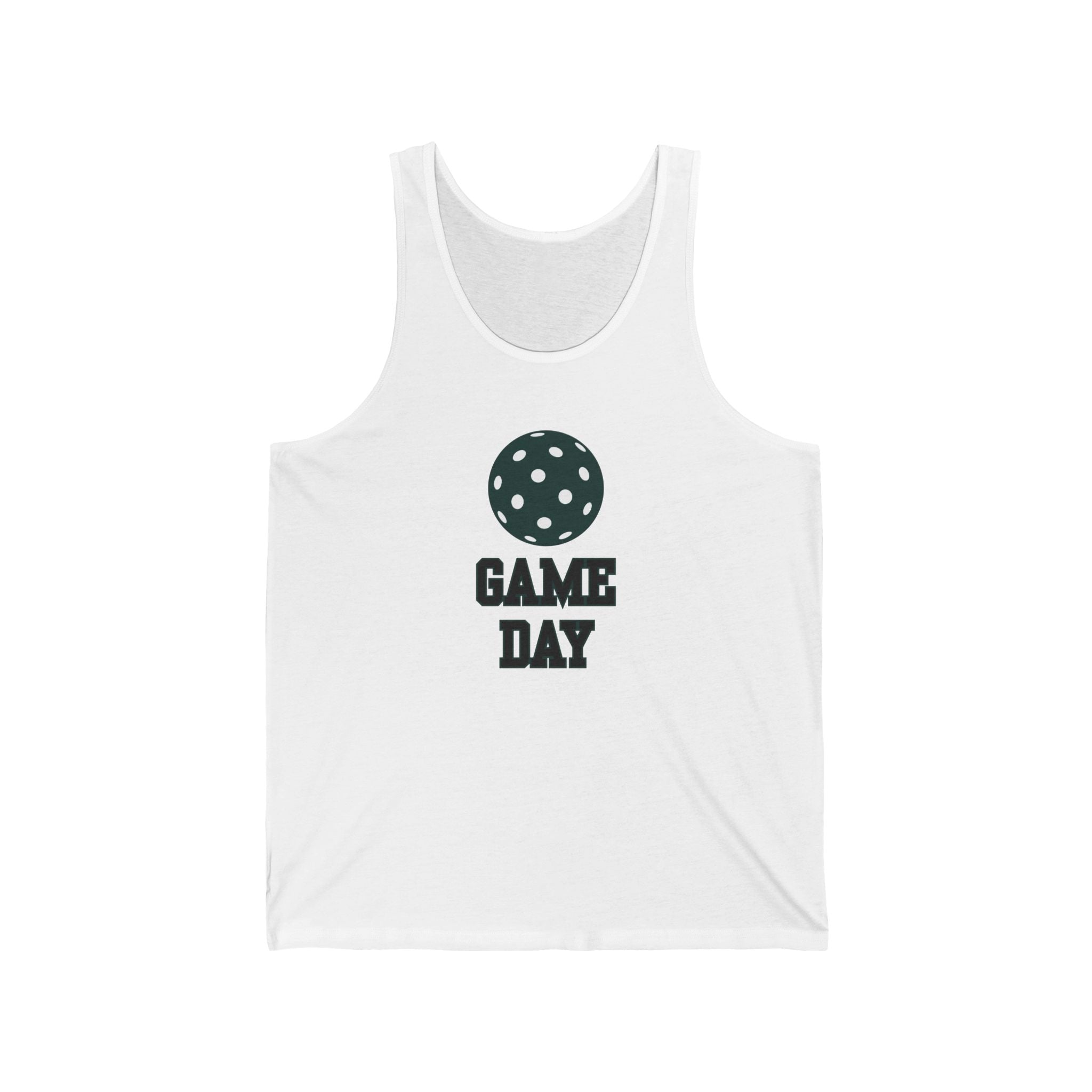 Pickleball. Unisex Jersey Tank.  Game Day. Cora's Green.
