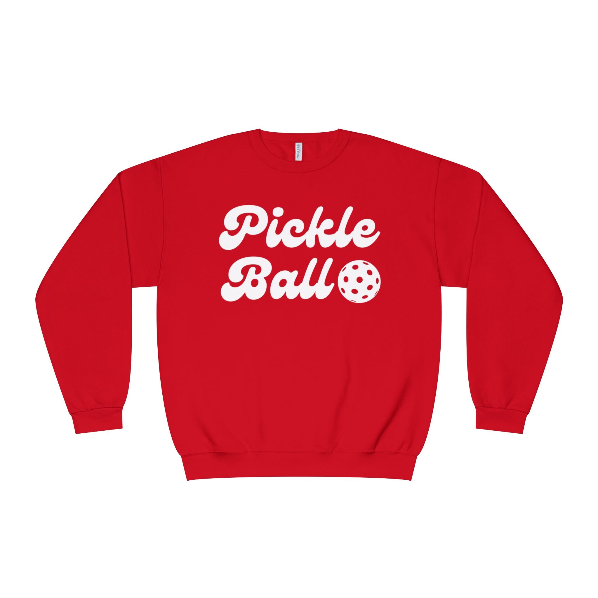 Pickleball. Ladies, Crew Neck, Medium-Heavy NuBlend fleece/cotton, Graphic Sweatshirt. Pickleball. 10 Colors to choose from.