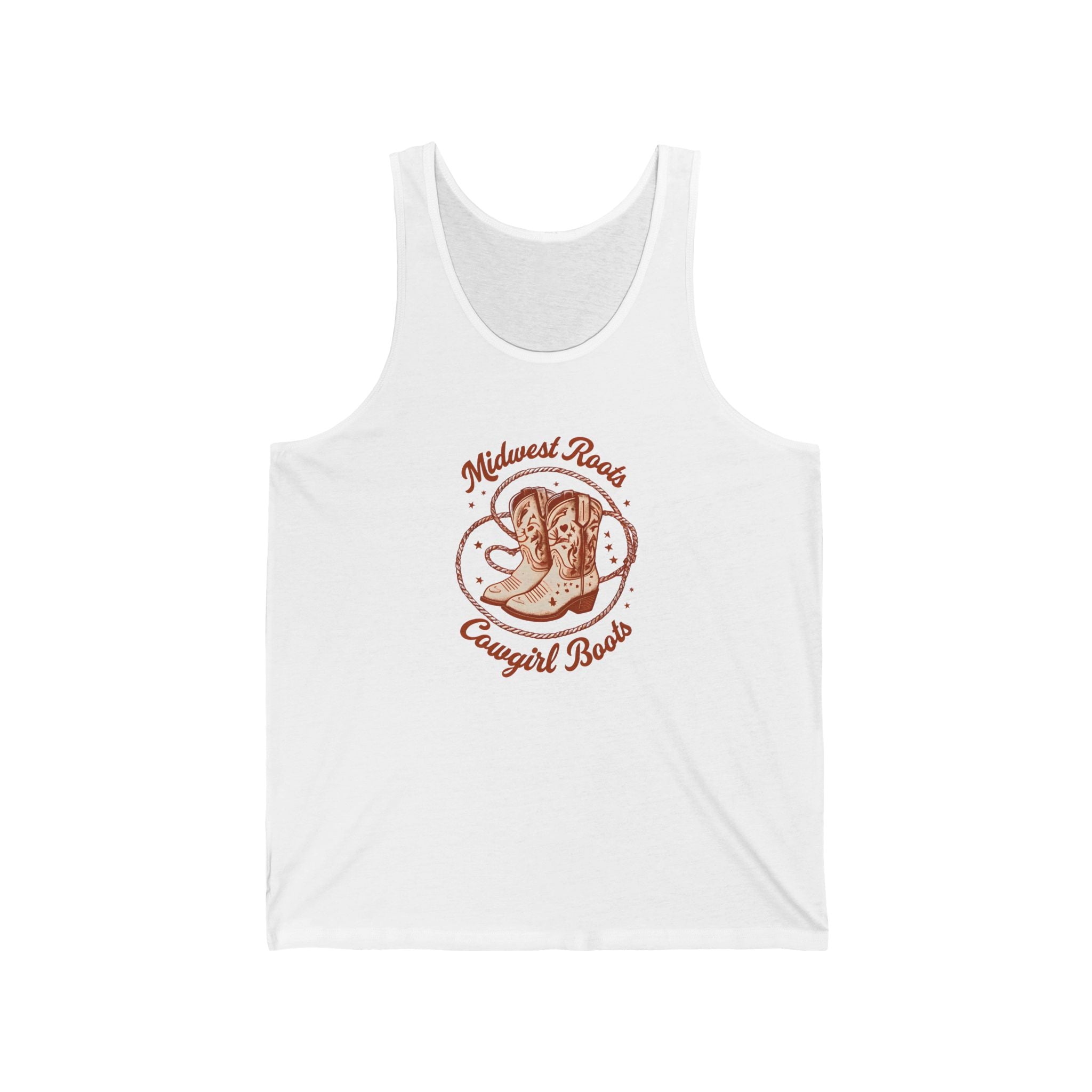 Under the Country Moon. Ladies, Jersey, Tank Top. Vintage.Cowboy.