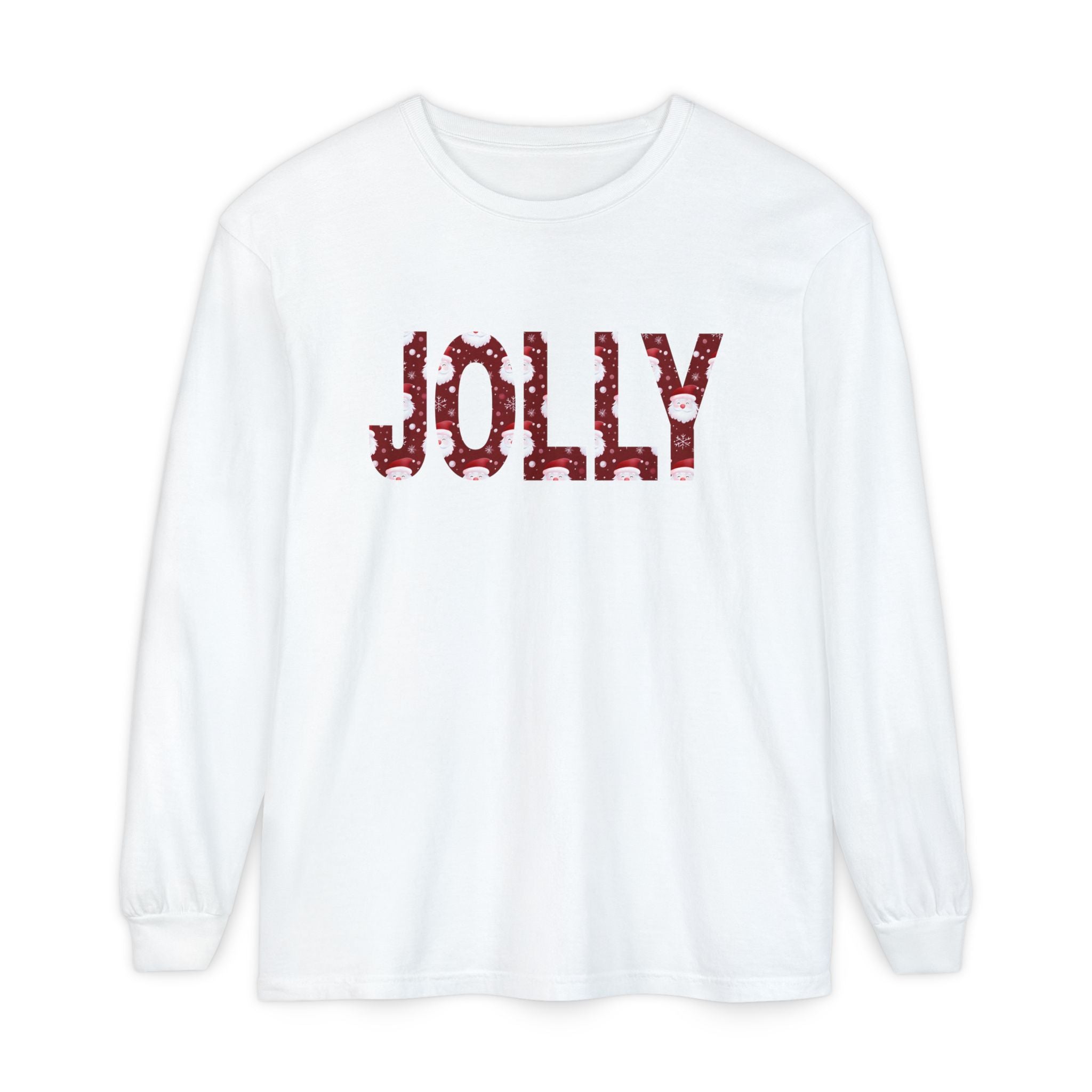 Holiday Moon. Unisex, Crew Neck, Long Sleeve, Graphic T-Shirt. Jolly.
