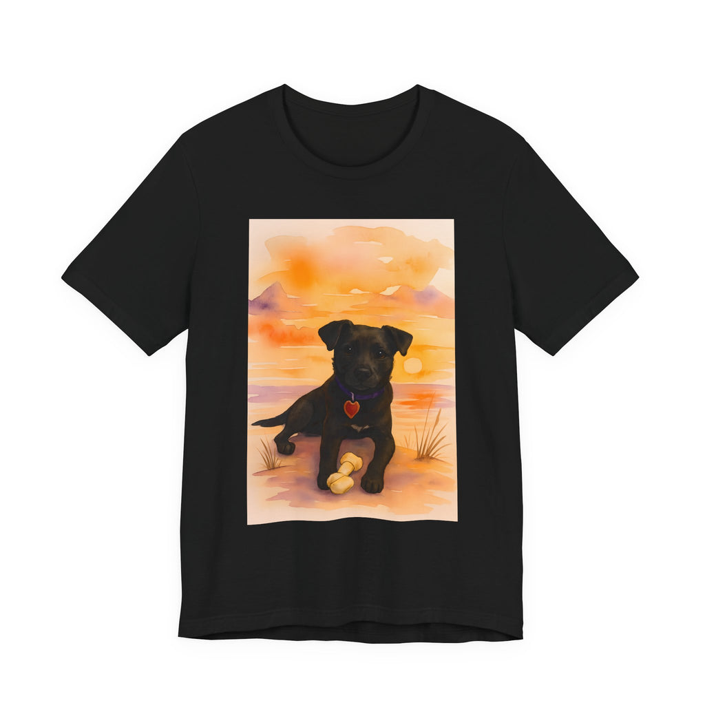 Wild at Heart Collection. Unisex, Crew Neck, Short Sleeve, Graphic T-Shirt. Holly Girl Sunset.