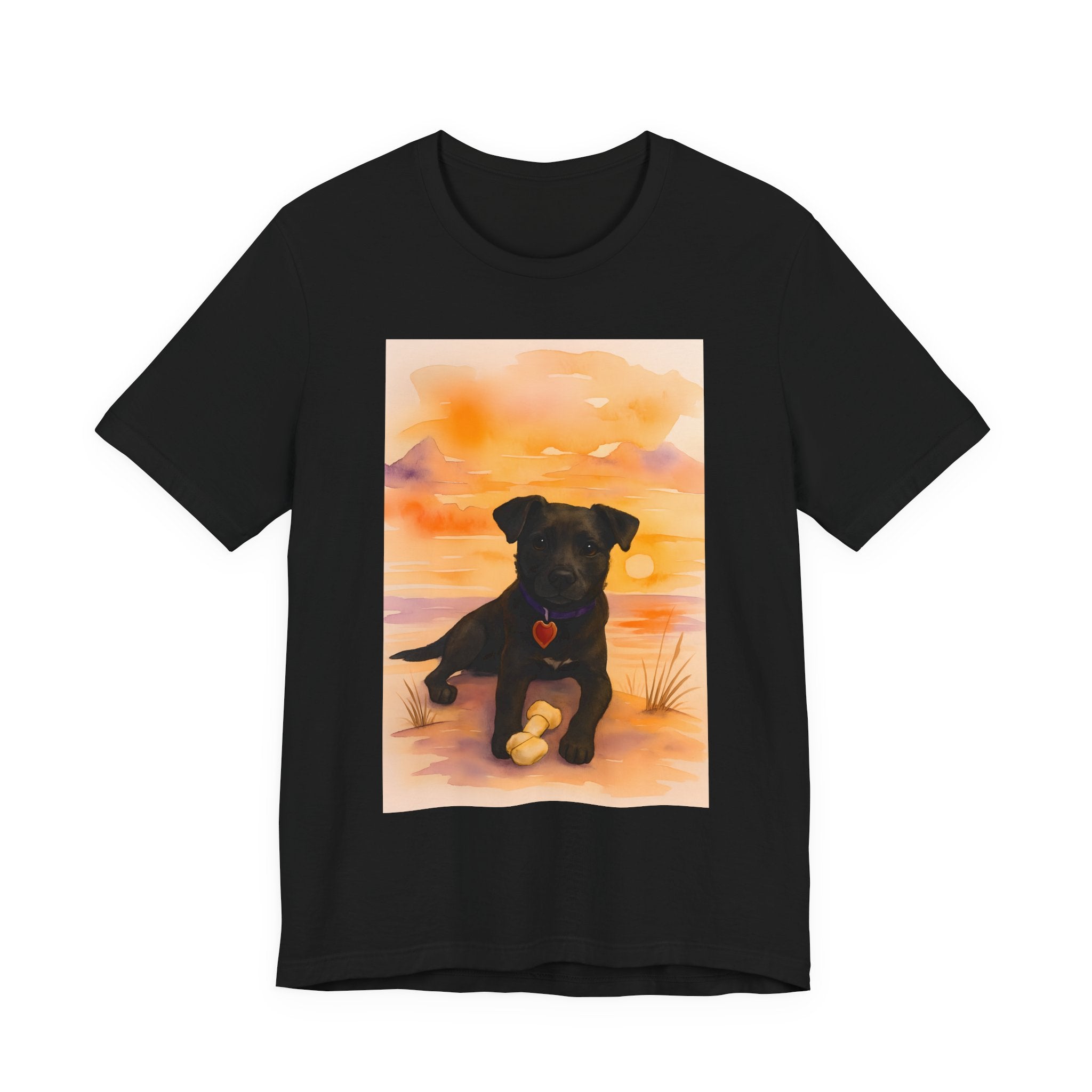 Wild at Heart Collection. Unisex, Crew Neck, Short Sleeve, Graphic T-Shirt. Holly Girl Sunset.