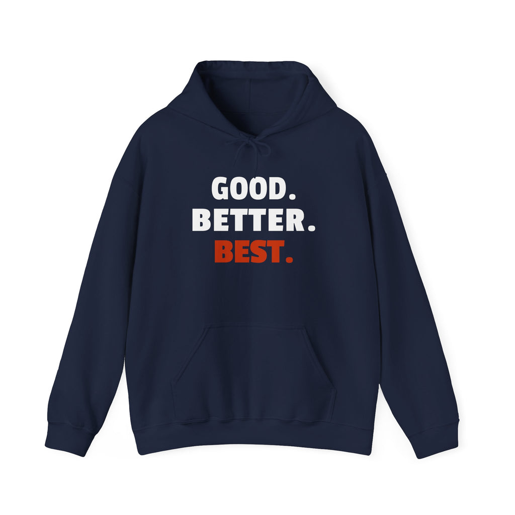 Sporty Soul. Unisex, Heavy Blend, Hooded, Graphic, Sweatshirt. "Good.Better.Best."