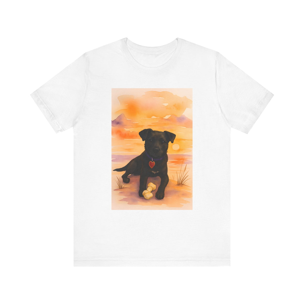 Bark & Meow Collection. Unisex, Crew Neck, Short Sleeve, Graphic T-Shirt. Cute Dog.