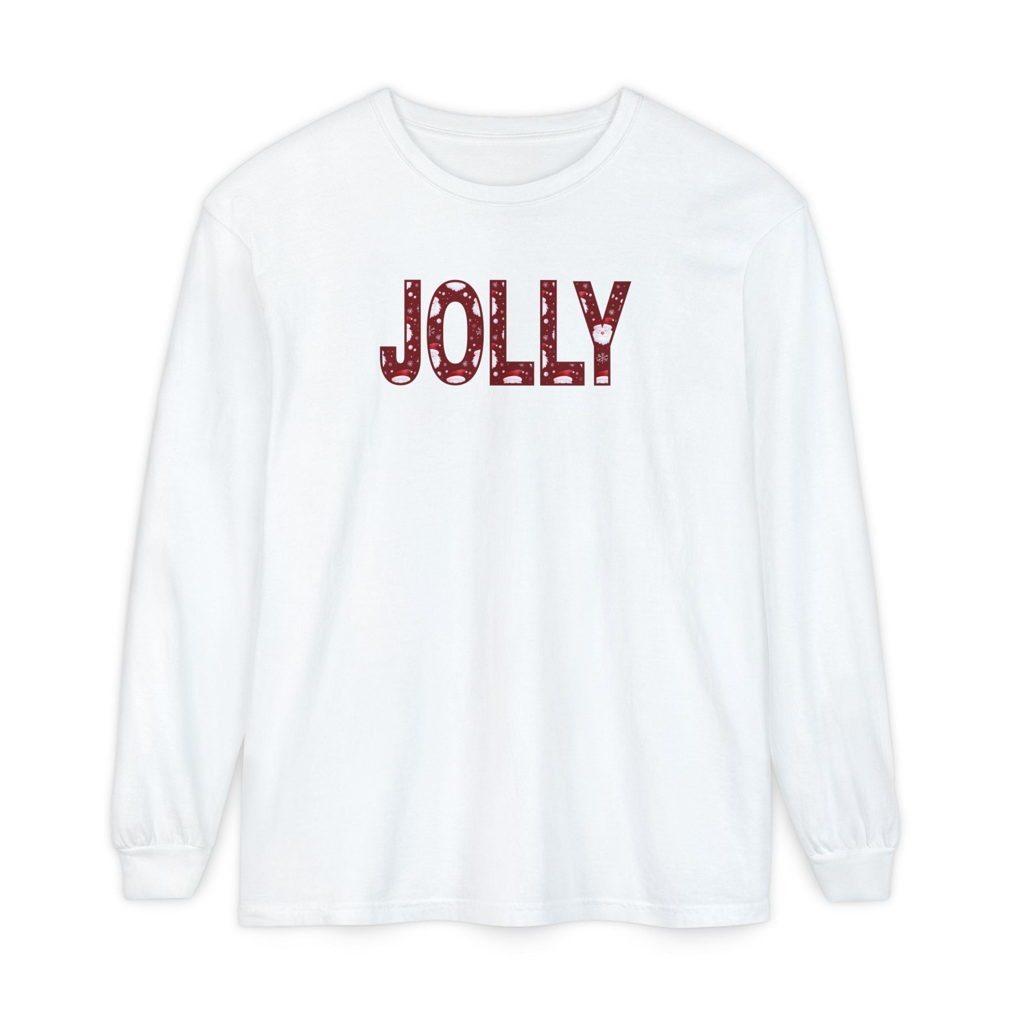 Holiday Moon. Unisex, Crew Neck, Long Sleeve, Graphic T-Shirt. Jolly.