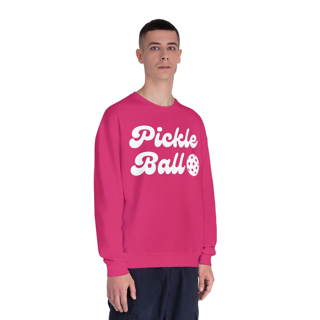 Pickleball. Ladies, Crew Neck, Medium-Heavy NuBlend fleece/cotton, Graphic Sweatshirt. Pickleball. 10 Colors to choose from.