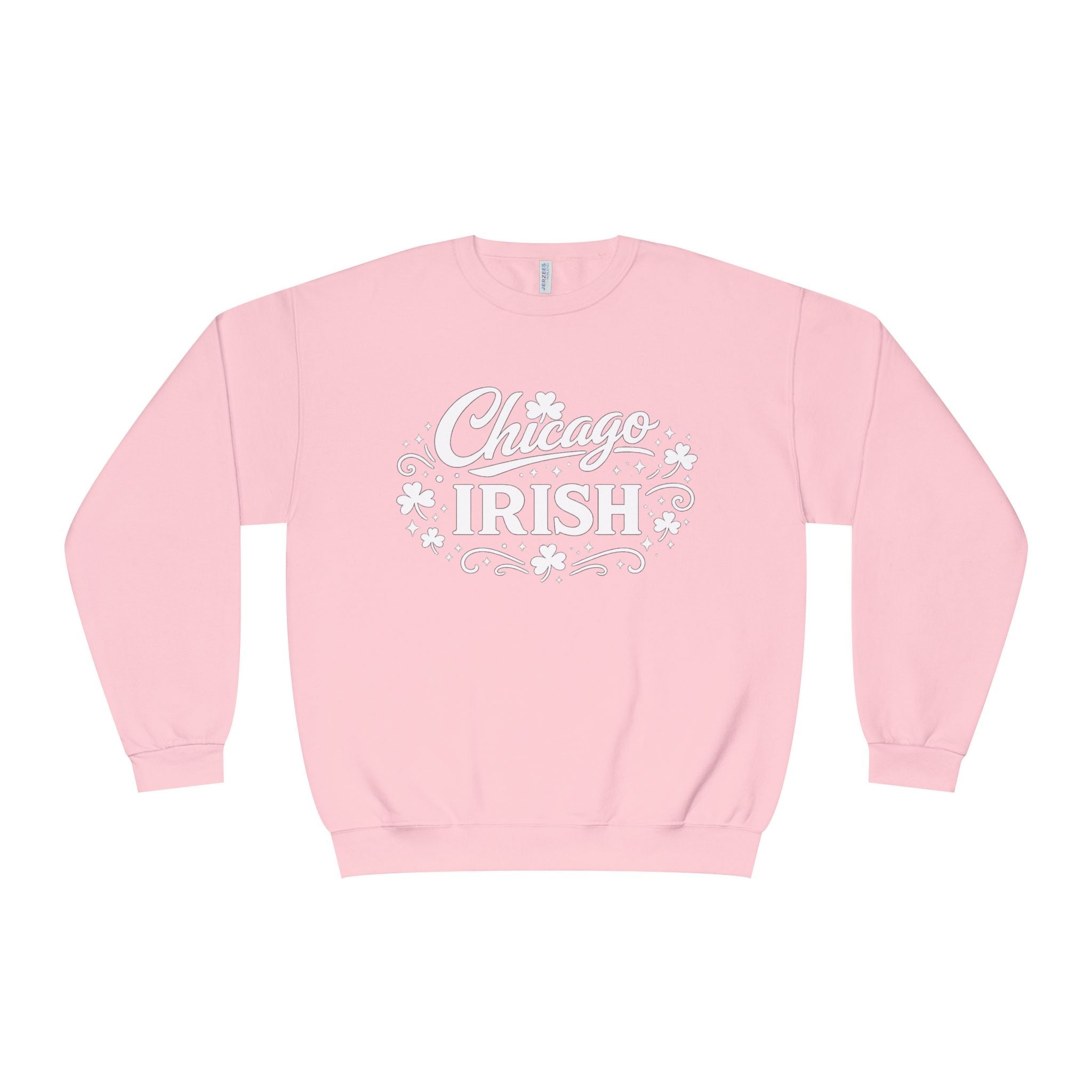 A Lucky Moon. Ladies, Crew Neck, Medium-Heavy NuBlend fleece/cotton, Graphic Sweatshirt. Chicago Irish.