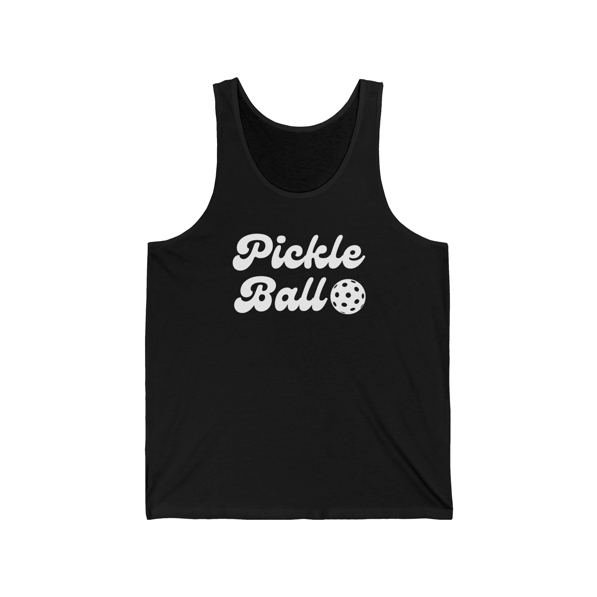 Pickleball. Ladies, Lightweight, Cotton, Graphic Tank. Pickleball. Available in 7 Colors.