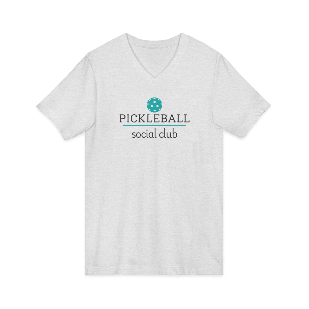 Pickleball. Unisex, V-Neck, Short Sleeve, Graphic T-Shirt. Pickleball Social Club V-Neck