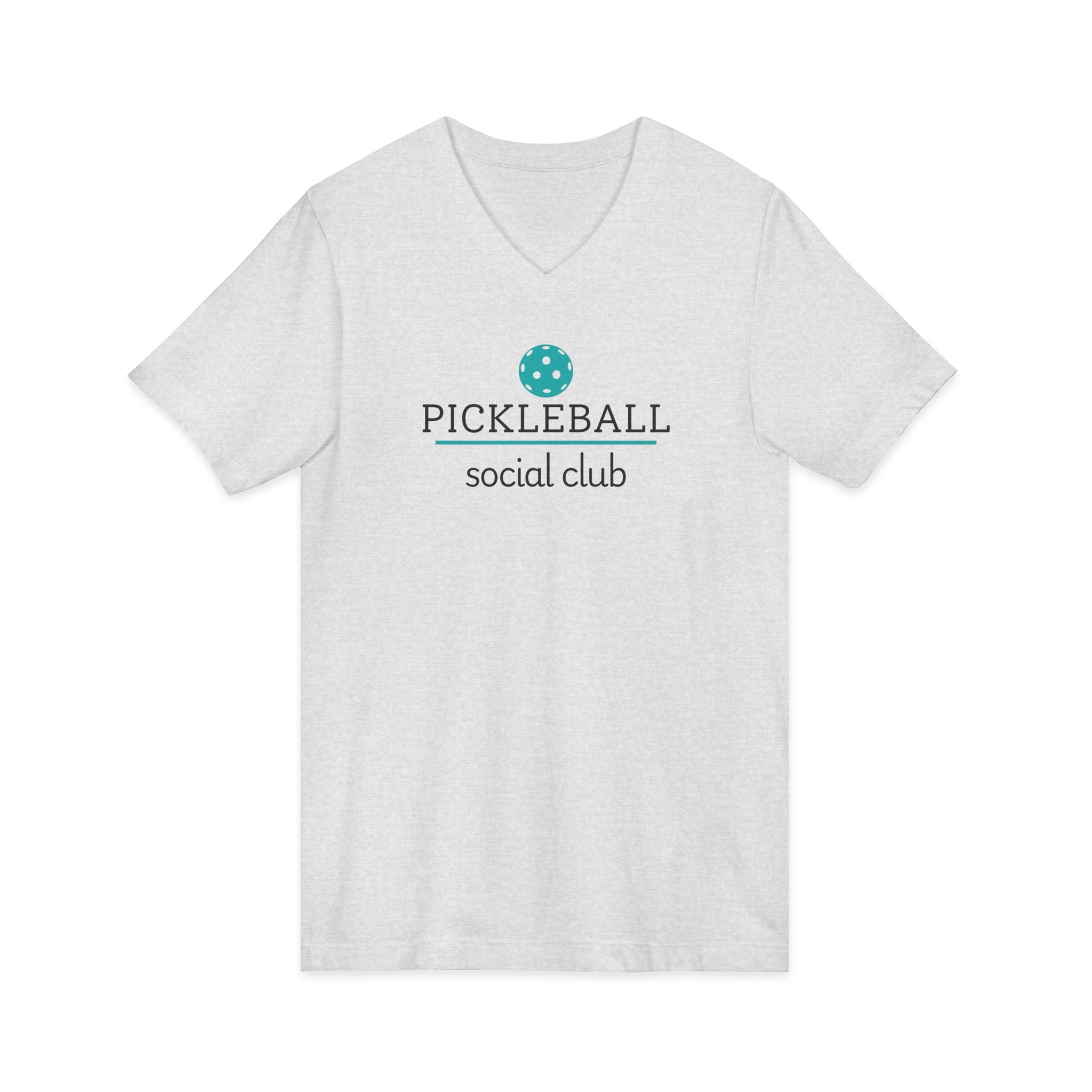 Pickleball. Unisex, V-Neck, Short Sleeve, Graphic T-Shirt. Pickleball Social Club V-Neck