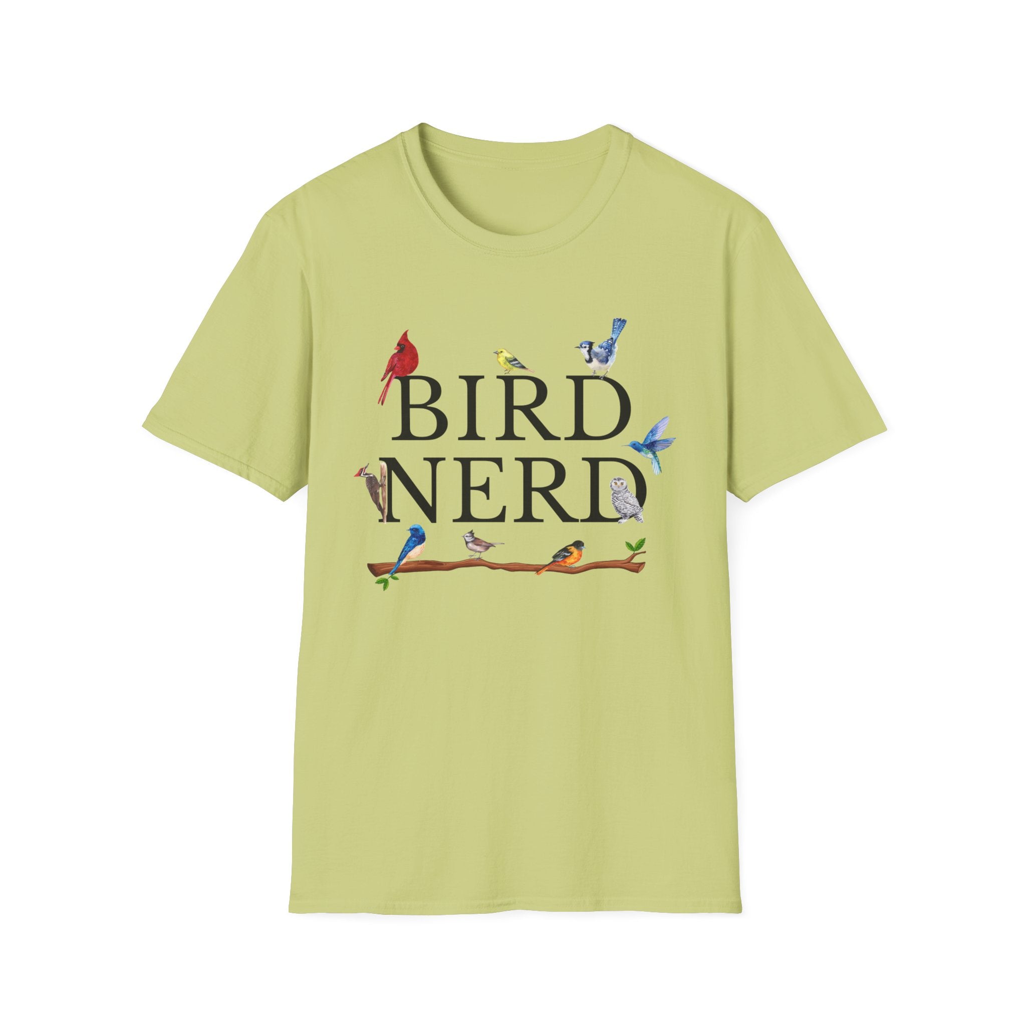 Wild at Heart Collection. Bird Nerd Birdwatching Crew Neck Tee | Gildan 64000 Nature Lover Shirt