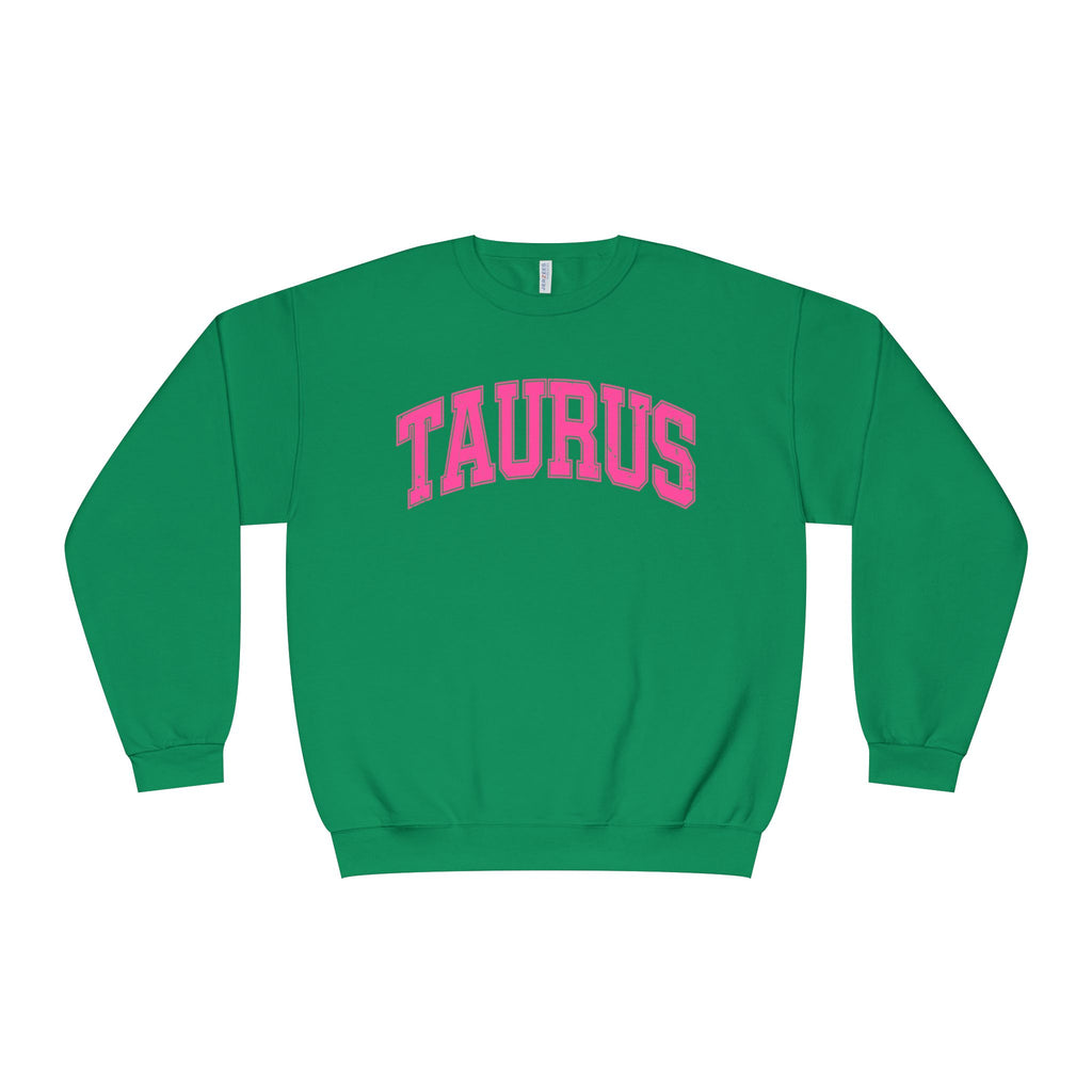 The Zodiac Collection. Ladies, Crew Neck, Medium-Heavy NuBlend fleece/cotton, Graphic Sweatshirt.Taurus.