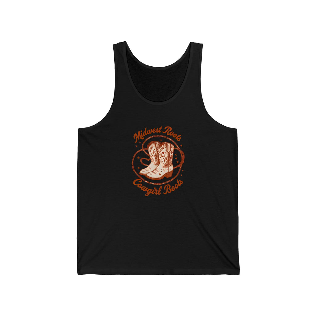 Under the Country Moon. Ladies, Jersey, Tank Top. Vintage.Cowboy.