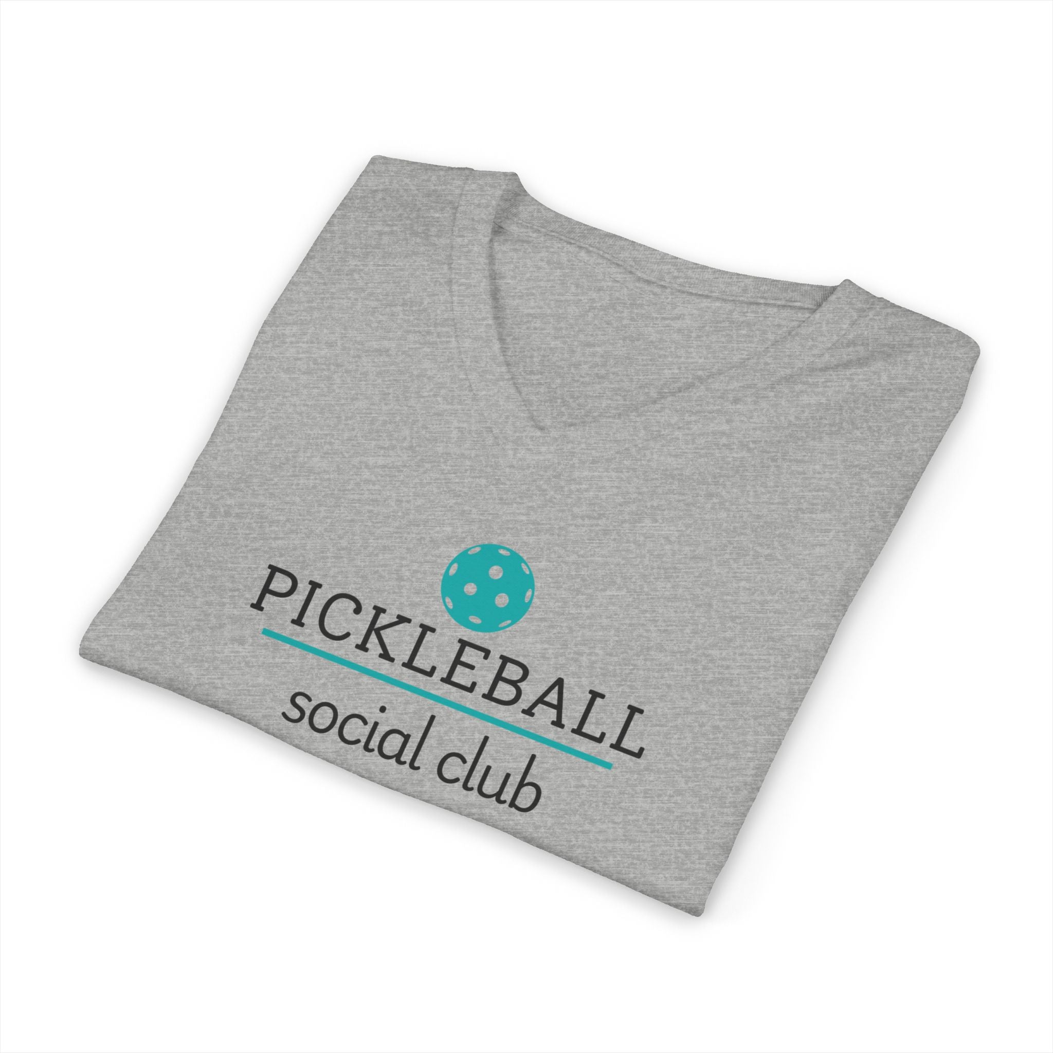 Pickleball. Unisex, V-Neck, Short Sleeve, Graphic T-Shirt. Pickleball Social Club V-Neck