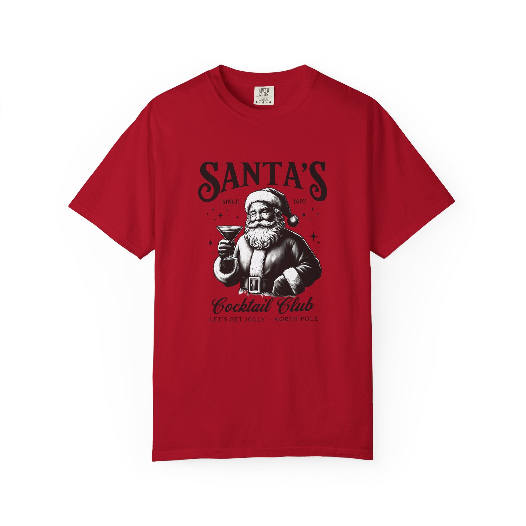 Holiday Moon. Unisex, Crew Neck, Short Sleeve, Graphic T-Shirt. Santa's Cocktail Club.