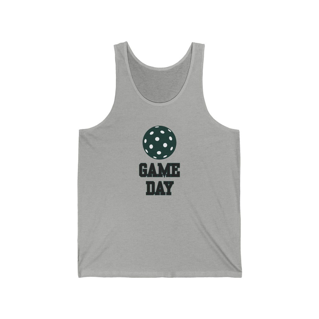 Pickleball. Unisex Jersey Tank.  Game Day. Cora's Green.