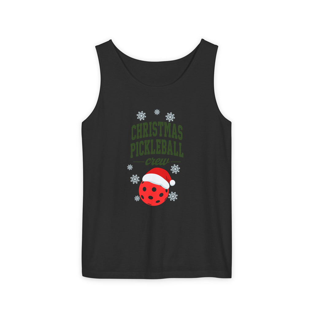Holiday Moon. Unisex, Lightweight, Cotton, Graphic Tank. Christmas Pickleball Crew.