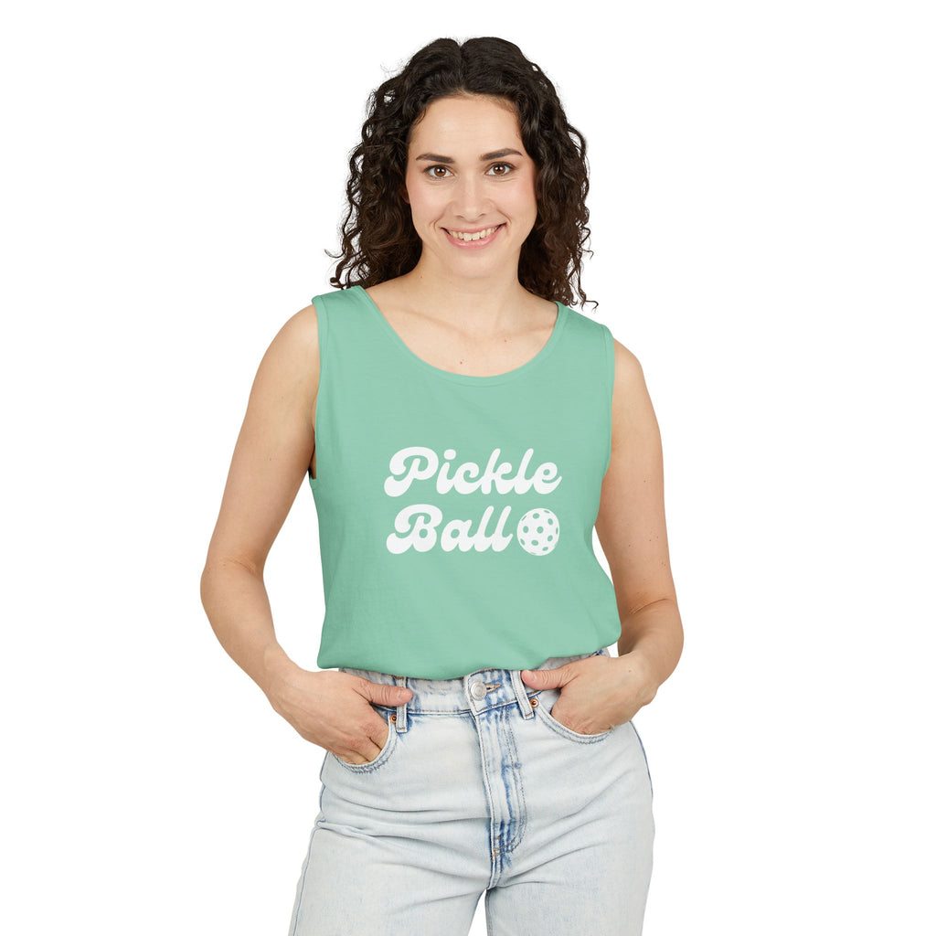 Pickleball. Unisex, Lightweight, Cotton, Graphic Tank. Pickleball.