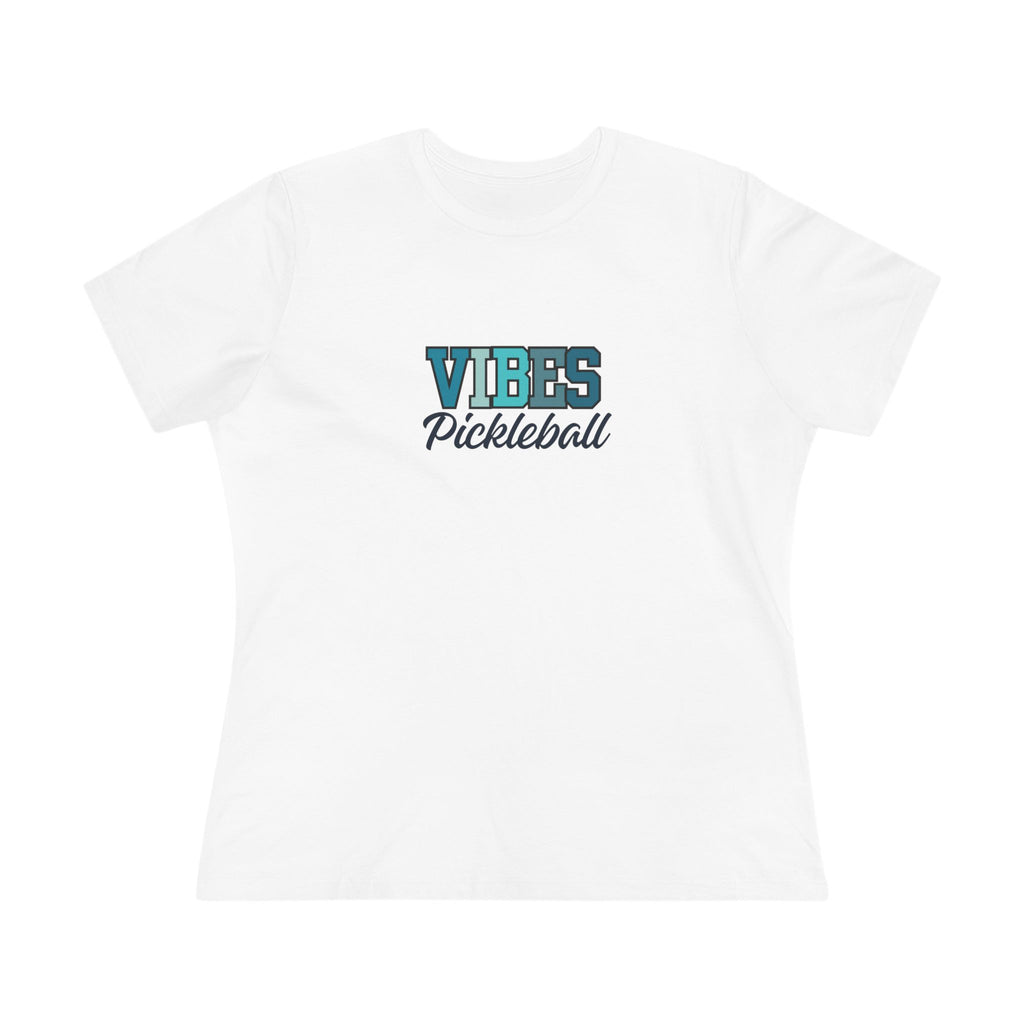 Pickleball. Women's Crew Neck, Short Sleeve, Graphic T-Shirt.  Pickleball Vibes.
