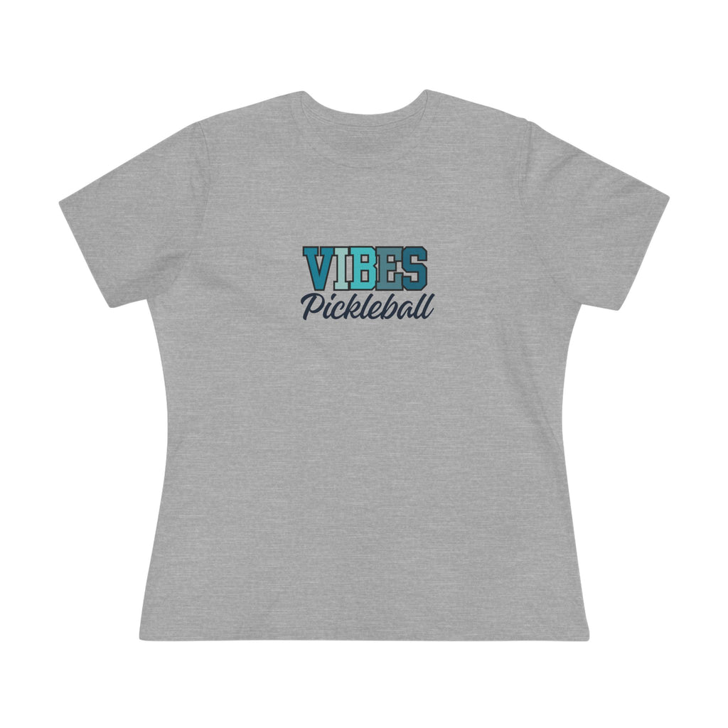 Pickleball. Women's Crew Neck, Short Sleeve, Graphic T-Shirt.  Pickleball Vibes.