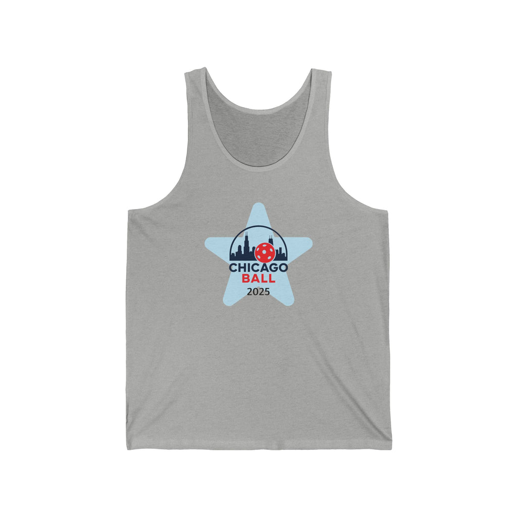 Pickleball. Unisex Jersey Tank. Chicago Pickleball. Star.