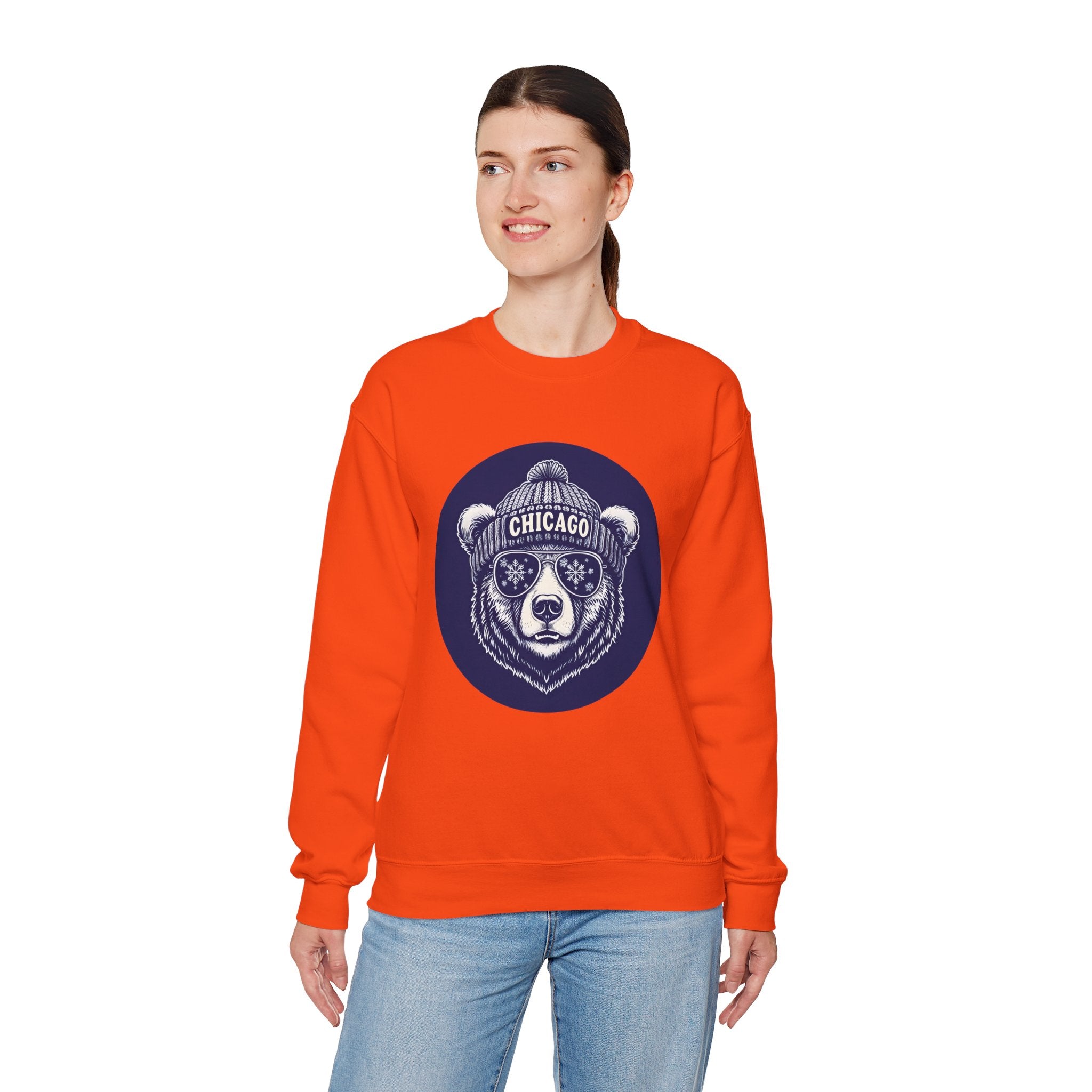 Sporty Soul. Unisex, Crew Neck, Medium Weight, Graphic Sweatshirt. Retro Winter Beanie Bear.