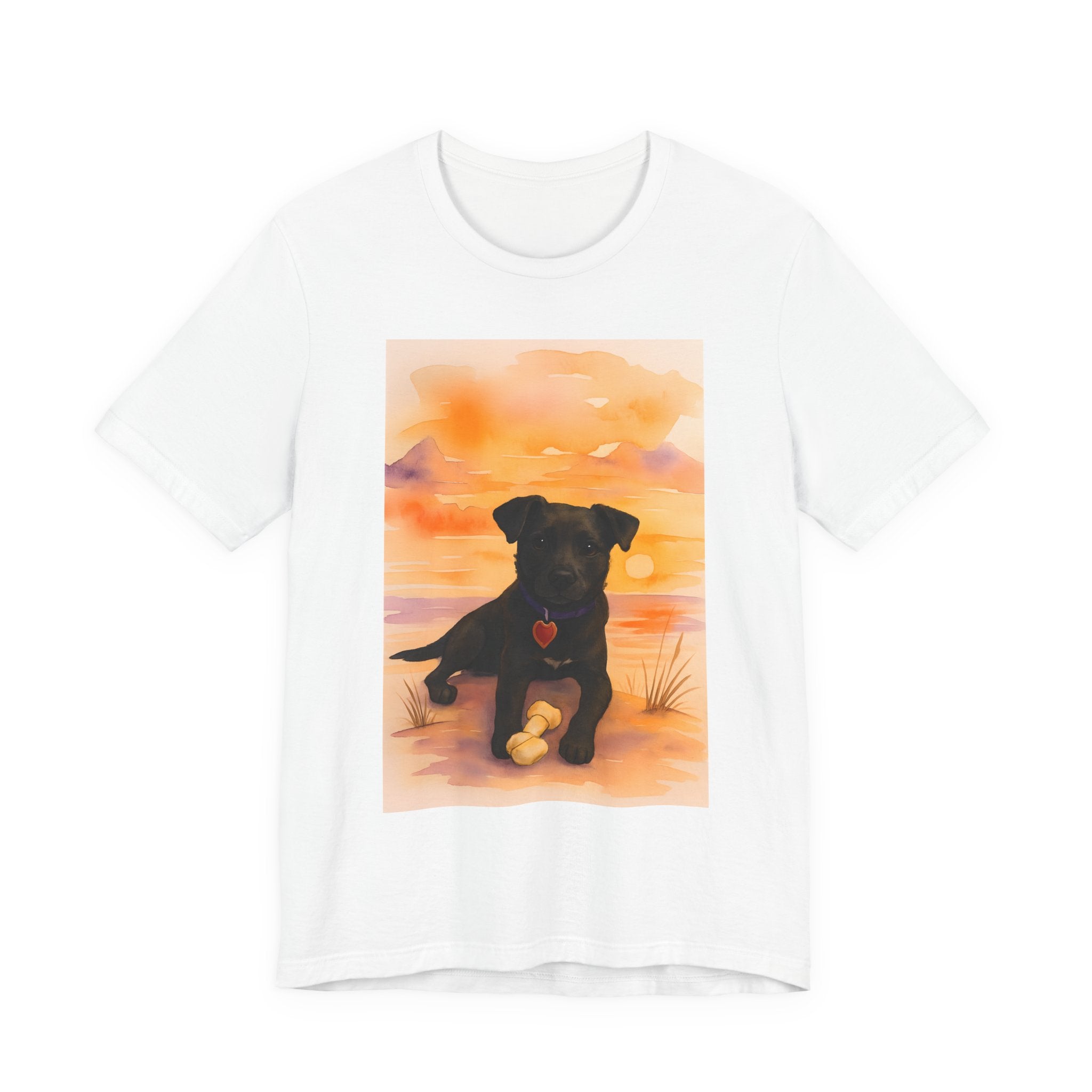 Wild at Heart Collection. Unisex, Crew Neck, Short Sleeve, Graphic T-Shirt. Holly Girl Sunset.