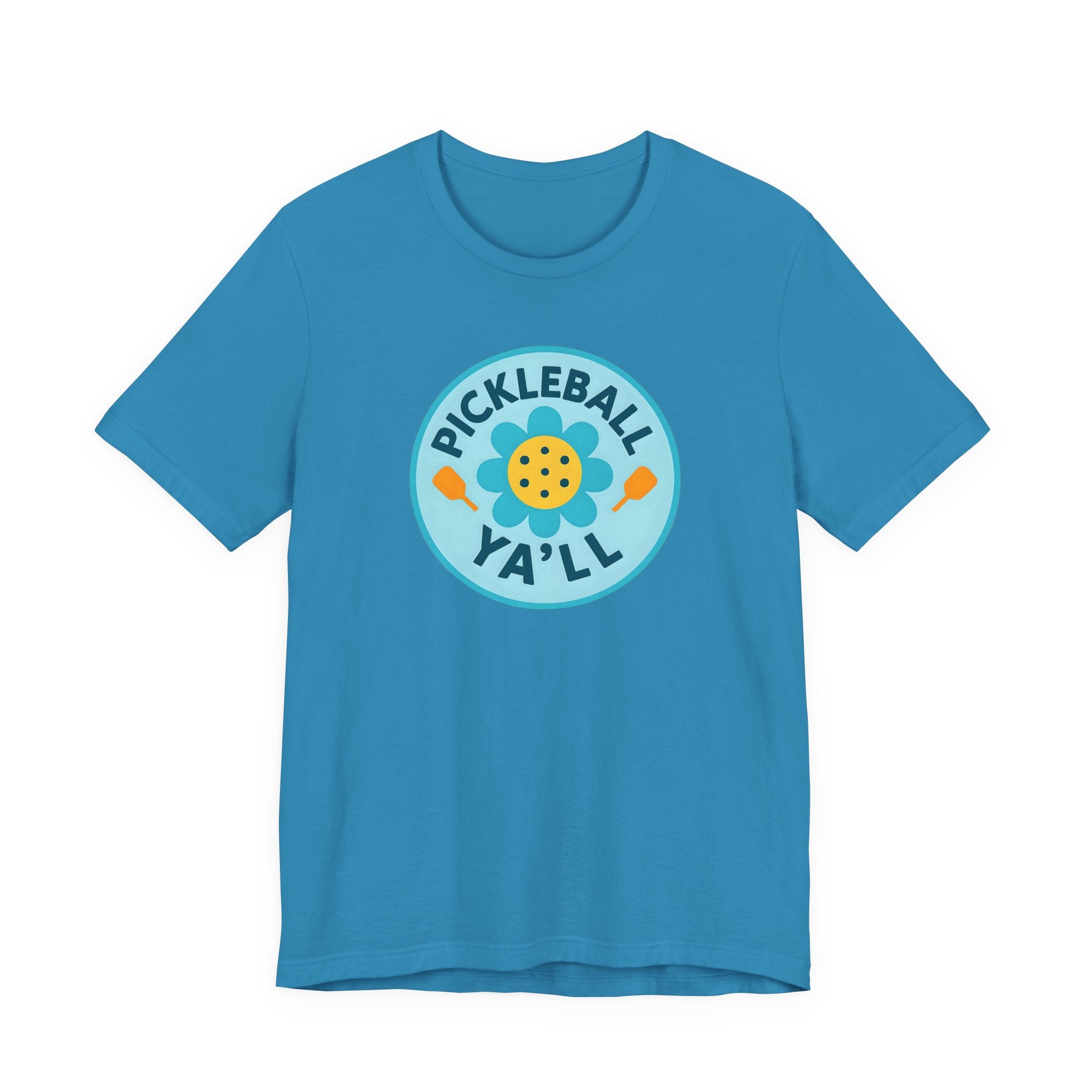 Pickleball. Unisex, Crew Neck, Short Sleeve, Graphic T-Shirt. Pickleball Y'all.