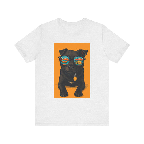 Bark & Meow Collection. Unisex, Crew Neck, Short Sleeve, Graphic T-Shirt.  Camping. Dog.