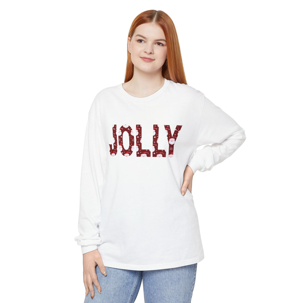 Holiday Moon. Unisex, Crew Neck, Long Sleeve, Graphic T-Shirt. Jolly.