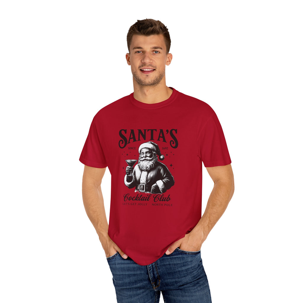 Holiday Moon. Unisex, Crew Neck, Short Sleeve, Graphic T-Shirt. Santa's Cocktail Club.