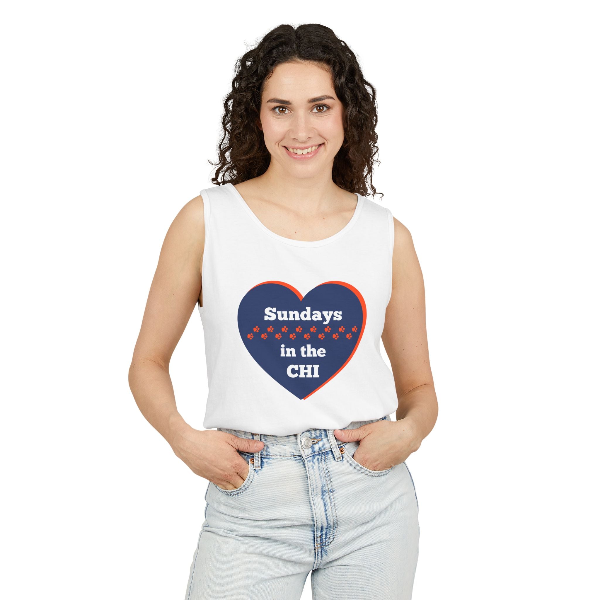 Sporty Soul. Unisex, Lightweight, Cotton, Graphic Tank. Sundays in the CHI.